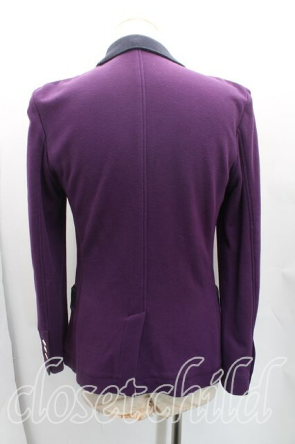 画像2: ヴィヴィアンウエストウッド MAN 中古 / エンブレム刺繍コットンジャケット 46(メンズM相当) 紫  H-25-11-02-003-jc-IN-ZH (2)