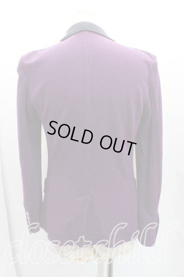 画像2: ヴィヴィアンウエストウッド MAN 中古 / エンブレム刺繍コットンジャケット 46(メンズM相当) 紫  H-25-11-02-003-jc-IN-ZH (2)