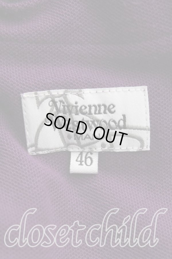 画像3: ヴィヴィアンウエストウッド MAN 中古 / エンブレム刺繍コットンジャケット 46(メンズM相当) 紫  H-25-11-02-003-jc-IN-ZH (3)