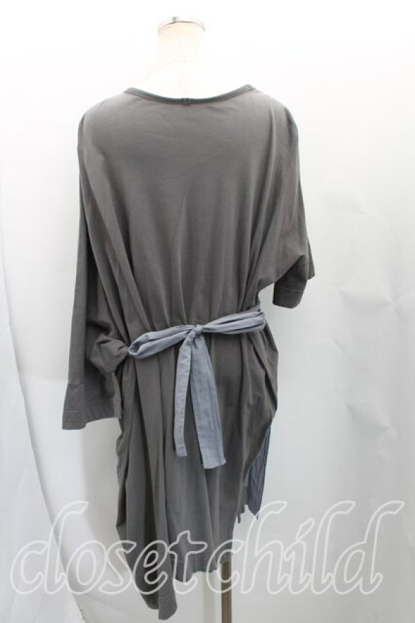 画像2: ヴィヴィアンウエストウッド 中古 / 綿モダール天竺ビッグTシャツワンピース  灰  H-25-11-02-031-op-OD-ZH (2)