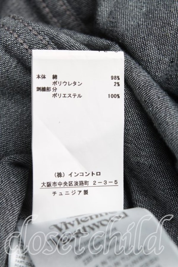 画像5: ヴィヴィアンウエストウッド 中古 / ハートシャツドレス 40(9号相当) インディゴ  H-25-11-02-032-op-OD-ZH (5)