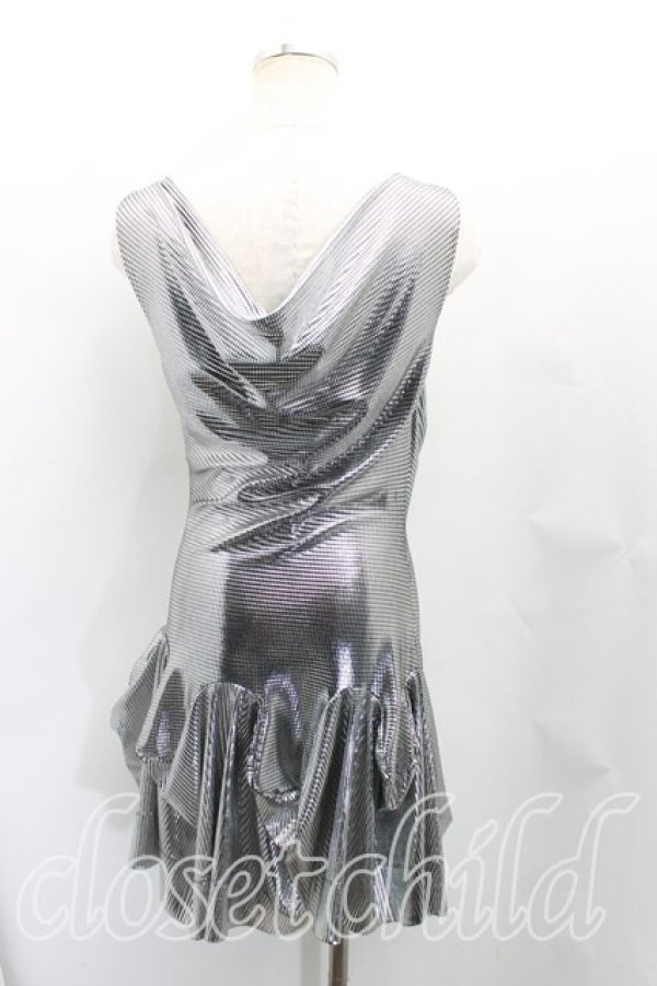 画像2: ヴィヴィアンウエストウッド 中古 / 変形ワンピース S シルバー  H-25-11-02-033-op-OD-ZH (2)