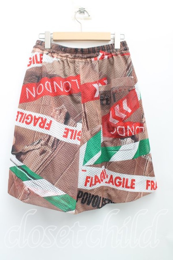 画像2: ヴィヴィアンウエストウッド 中古 / CAUTION TAPE MAN LONDONレイヤーショートパンツ  茶  H-25-11-02-034-pa-OD-ZH (2)
