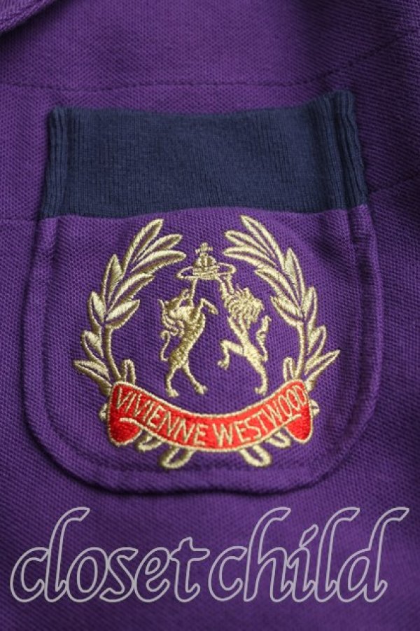 画像6: ヴィヴィアンウエストウッド MAN 中古 / エンブレム刺繍コットンジャケット 46(メンズM相当) 紫  H-25-11-02-003-jc-IN-ZH (6)