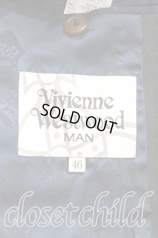 画像3: ヴィヴィアンウエストウッド MAN 中古 / タータンチェックジャケット 46(メンズM相当) 灰  H-25-11-02-004-jc-IN-ZH (3)