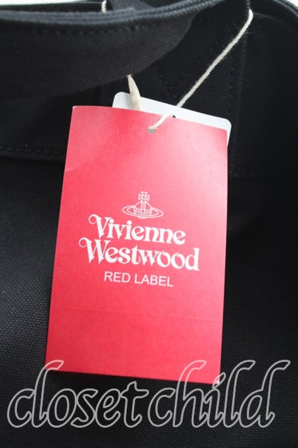 画像5: ヴィヴィアンウエストウッド 中古 / キャンバストートRED LABEL  黒  H-25-11-02-041-ba-IN-ZH (5)