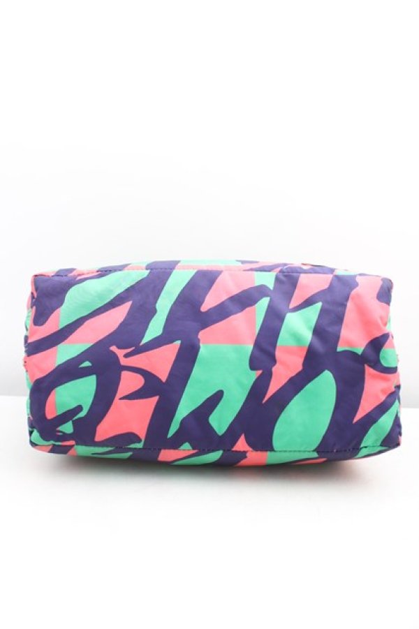 画像3: ヴィヴィアンウエストウッド 中古 / 総柄ハンドバッグ  緑×ピンク  H-25-11-02-047-ba-IN-ZH (3)