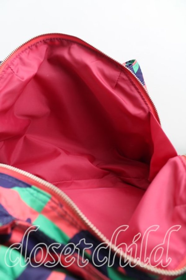 画像4: ヴィヴィアンウエストウッド 中古 / 総柄ハンドバッグ  緑×ピンク  H-25-11-02-047-ba-IN-ZH (4)