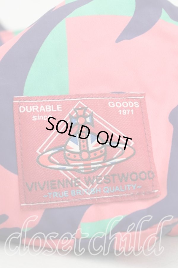 画像6: ヴィヴィアンウエストウッド 中古 / 総柄ハンドバッグ  緑×ピンク  H-25-11-02-047-ba-IN-ZH (6)