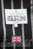 画像3: ヴィヴィアンウエストウッド MAN 中古 / グラフィック刺繍ストライプジャケット 44(メンズS相当) 黒×白  H-25-11-02-005-jc-IN-ZH (3)