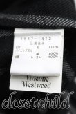 画像4: ヴィヴィアンウエストウッド MAN 中古 / グラフィック刺繍ストライプジャケット 44(メンズS相当) 黒×白  H-25-11-02-005-jc-IN-ZH (4)