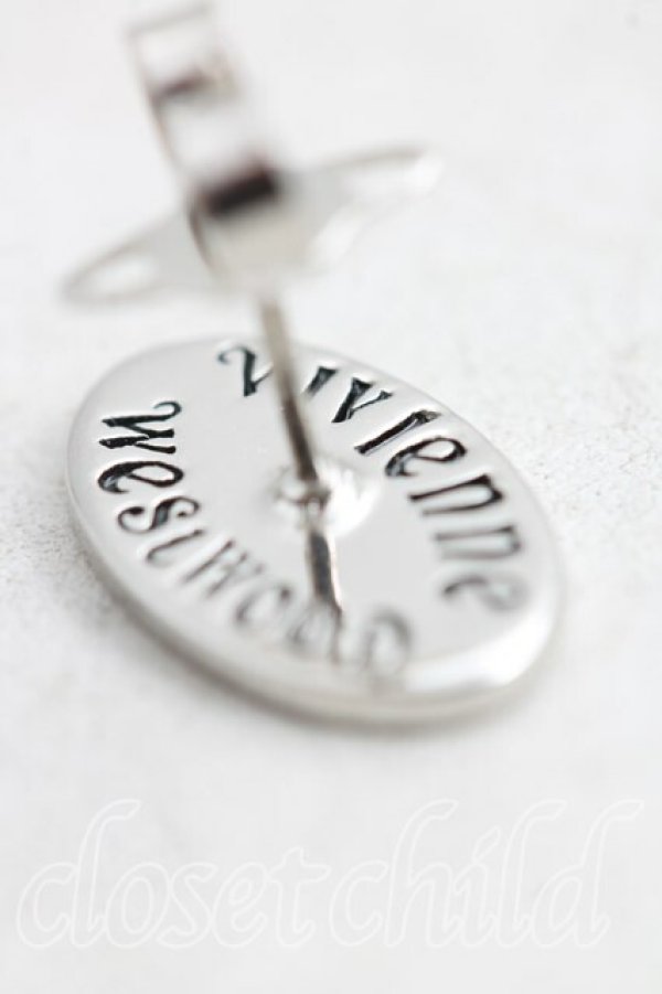 画像4: ヴィヴィアンウエストウッド 中古 / MAN TAG ピアス  シルバー  H-25-11-02-052-er-IN-ZH (4)