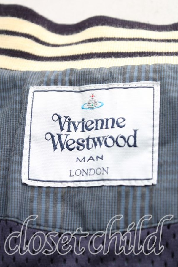 画像3: ヴィヴィアンウエストウッド MAN 中古 / グレンチェックブルゾン 46(メンズM相当) 灰  H-25-11-02-001-jc-OD-ZH (3)