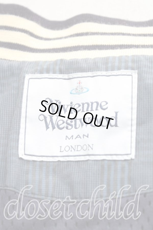 画像3: ヴィヴィアンウエストウッド MAN 中古 / グレンチェックブルゾン 46（メンズM相当） 灰  H-25-11-02-001-jc-OD-ZH (3)