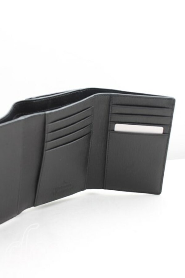 画像3: ヴィヴィアンウエストウッド 中古 / トーナルORB三ツ折リ財布  黒  H-25-11-02-066-wa-OD-ZH (3)