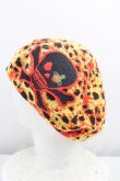 画像2: ヴィヴィアンウエストウッド 中古 / レオパードベレー帽  黄色  H-25-11-02-075-ha-OD-ZH (2)