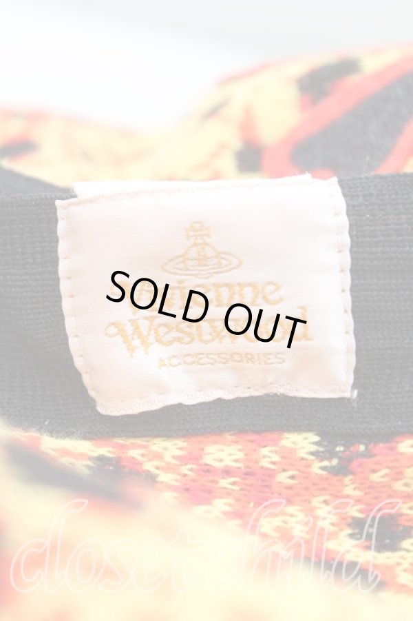 画像4: ヴィヴィアンウエストウッド 中古 / レオパードベレー帽  黄色  H-25-11-02-075-ha-OD-ZH (4)