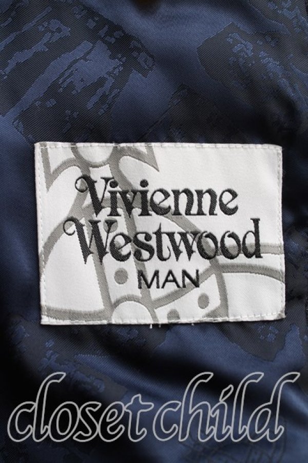 画像3: ヴィヴィアンウエストウッド MAN 中古 / タータンチェック燕尾ジャケット  灰  H-25-11-02-008-jc-IN-ZH (3)