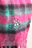 画像2: ヴィヴィアンウエストウッド 中古 / カラーオーブ刺繍タータンチェックマフラー  ピンク  H-25-11-02-080-gd-OD-ZH (2)