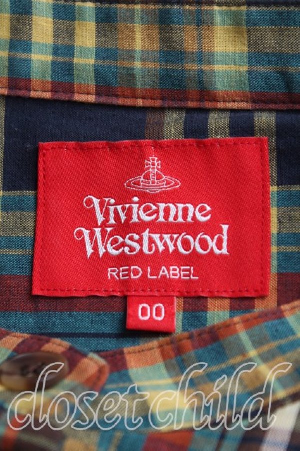 画像3: ヴィヴィアンウエストウッド 中古 / ビブハートタータンチェックシャツワンピース 00(ワンサイズ) 黄色  H-25-11-02-010-op-IN-ZH (3)