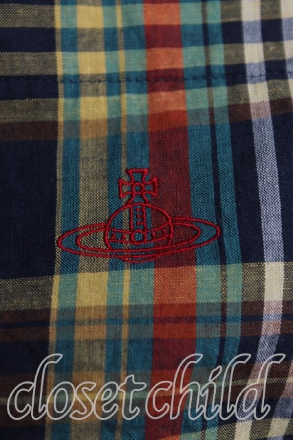 画像6: ヴィヴィアンウエストウッド 中古 / ビブハートタータンチェックシャツワンピース 00(ワンサイズ) 黄色  H-25-11-02-010-op-IN-ZH (6)