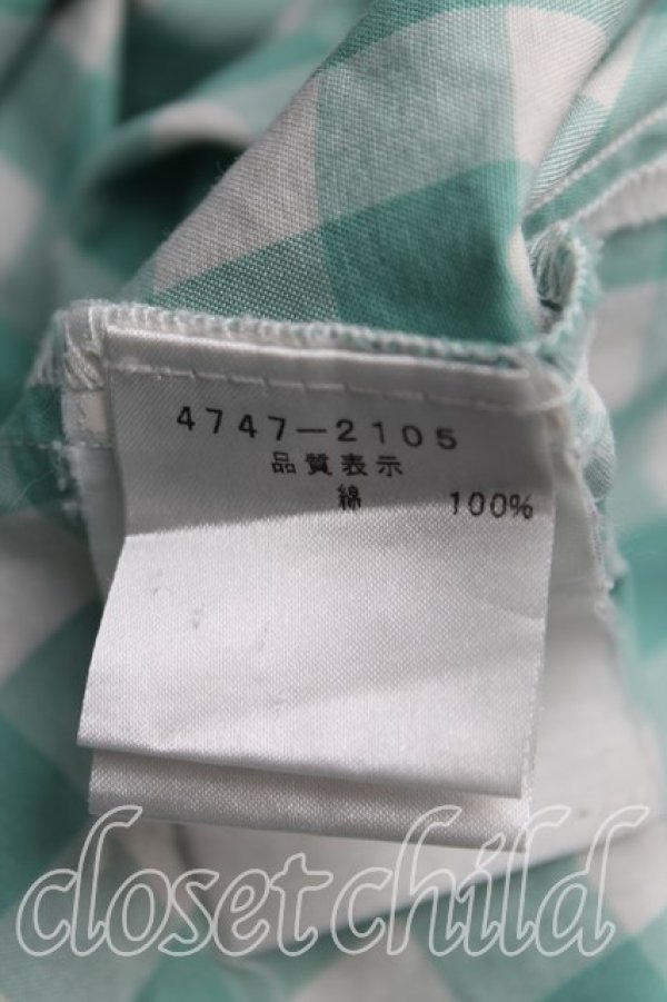 画像4: ヴィヴィアンウエストウッド MAN 中古 / ギンガムチェックドランクンシャツ II(9号相当) 緑  H-25-11-02-012-bl-OD-ZH (4)