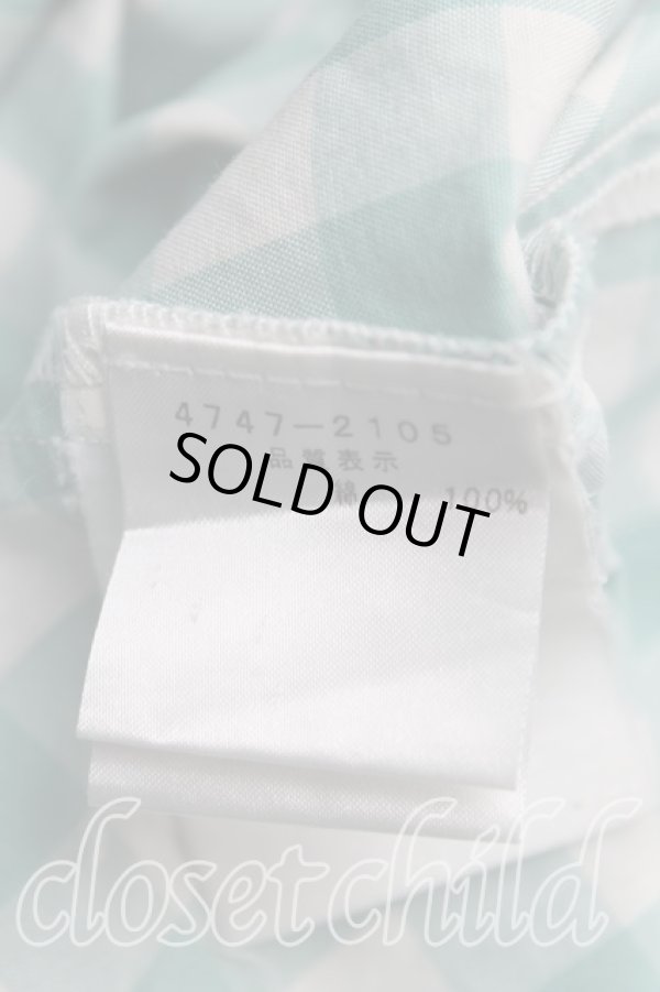 画像4: ヴィヴィアンウエストウッド MAN 中古 / ギンガムチェックドランクンシャツ II(9号相当） 緑  H-25-11-02-012-bl-OD-ZH (4)