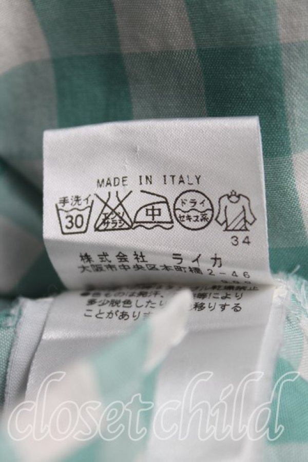 画像5: ヴィヴィアンウエストウッド MAN 中古 / ギンガムチェックドランクンシャツ II(9号相当) 緑  H-25-11-02-012-bl-OD-ZH (5)
