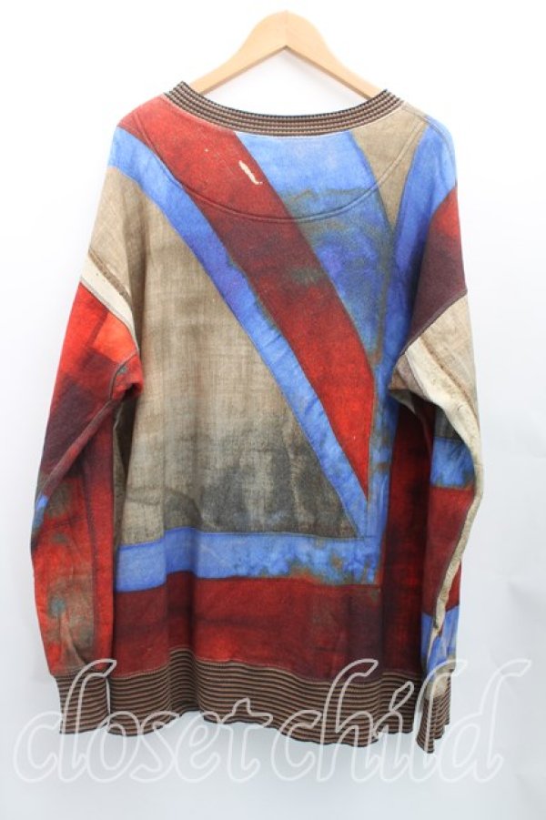 画像2: ヴィヴィアンウエストウッド 中古 / ユニオンジャックスウェット OS 赤×青  H-25-11-02-013-to-IN-ZH (2)