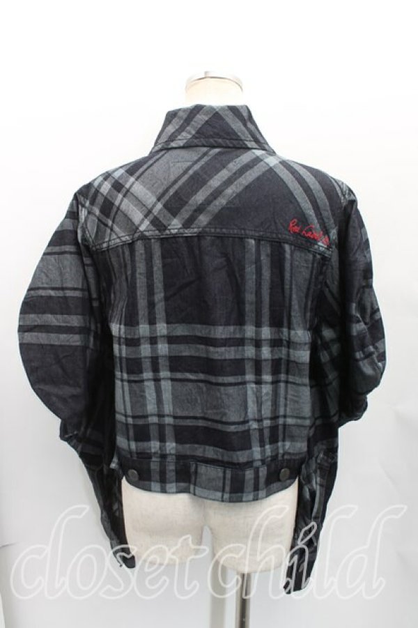 画像2: ヴィヴィアンウエストウッド 中古 / タータンチェックデニムジャケット 00(ワンサイズ) インディゴ  H-25-11-02-002-jc-OD-ZH (2)