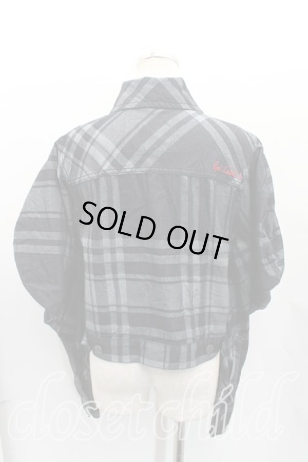 画像2: ヴィヴィアンウエストウッド 中古 / タータンチェックデニムジャケット 00（ワンサイズ） インディゴ  H-25-11-02-002-jc-OD-ZH (2)