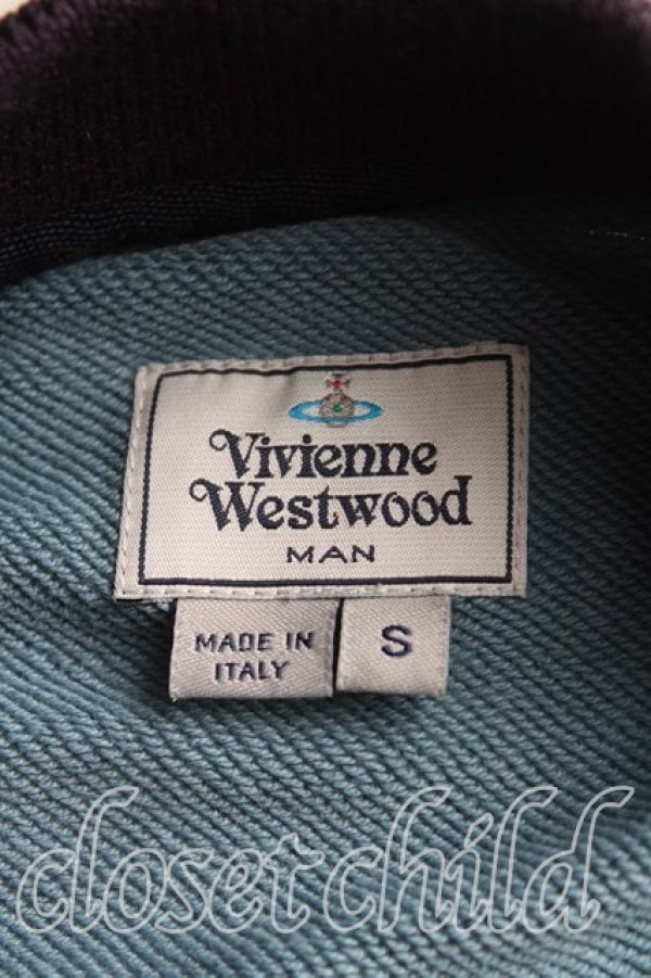 画像3: ヴィヴィアンウエストウッド MAN 中古 / 切替スウェットトップス S 紺x水色x青  H-25-11-02-017-to-OD-ZH (3)