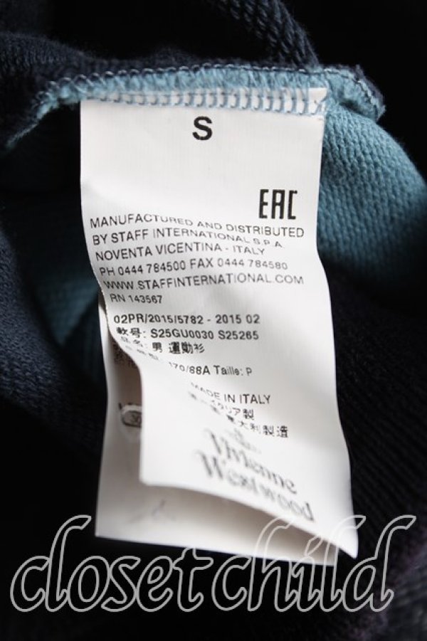 画像4: ヴィヴィアンウエストウッド MAN 中古 / 切替スウェットトップス S 紺x水色x青  H-25-11-02-017-to-OD-ZH (4)