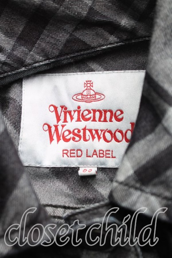 画像3: ヴィヴィアンウエストウッド 中古 / タータンチェックデニムジャケット 00(ワンサイズ) インディゴ  H-25-11-02-002-jc-OD-ZH (3)