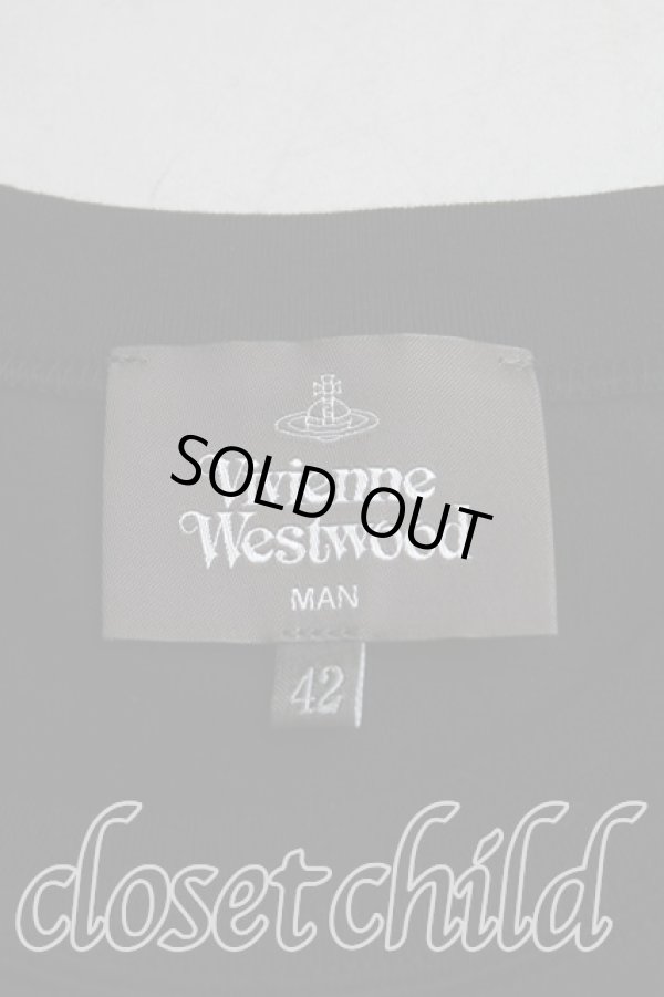 画像3: ヴィヴィアンウエストウッド MAN 中古 / オーブ刺繍Tシャツ 42（メンズXS相当） 黒  H-25-11-02-018-ts-IN-ZH (3)