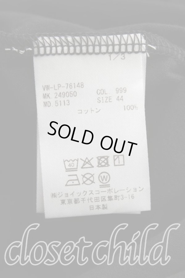 画像4: ヴィヴィアンウエストウッド MAN 中古 / オーブ＆アシメハート刺繍Tシャツ 44(メンズS相当) 黒  H-25-11-02-019-ts-IN-ZH (4)