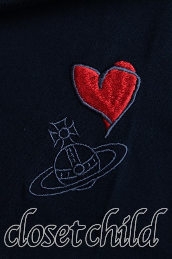 画像5: ヴィヴィアンウエストウッド MAN 中古 / オーブ&アシメハート刺繍Tシャツ 44(メンズS相当) 黒  H-25-11-02-019-ts-IN-ZH (5)
