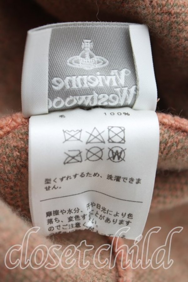 画像5: ヴィヴィアンウエストウッド 中古 / ブロケードフラワーニット帽  ピンク×緑  H-25-11-09-018-ha-IN-ZH (5)