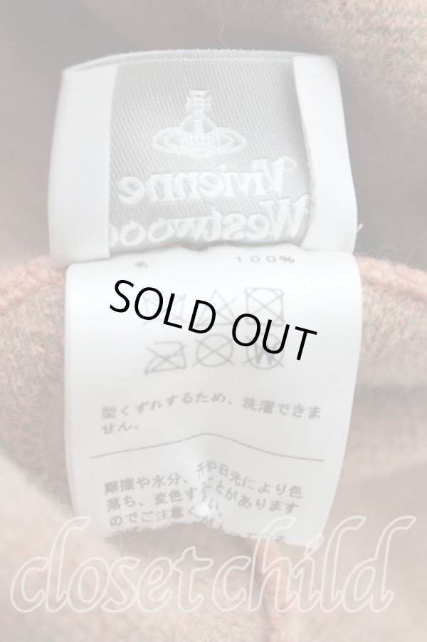 画像5: ヴィヴィアンウエストウッド 中古 / ブロケードフラワーニット帽  ピンク×緑  H-25-11-09-018-ha-IN-ZH (5)