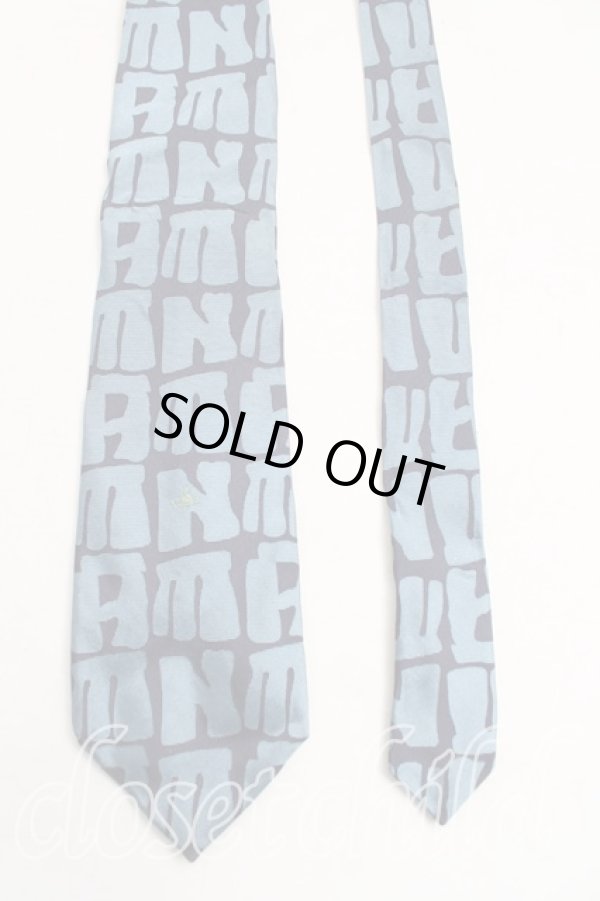 画像2: ヴィヴィアンウエストウッド MAN 中古 / ロゴptネクタイ  青ｘ紺  H-25-11-09-028-gd-OD-ZH (2)