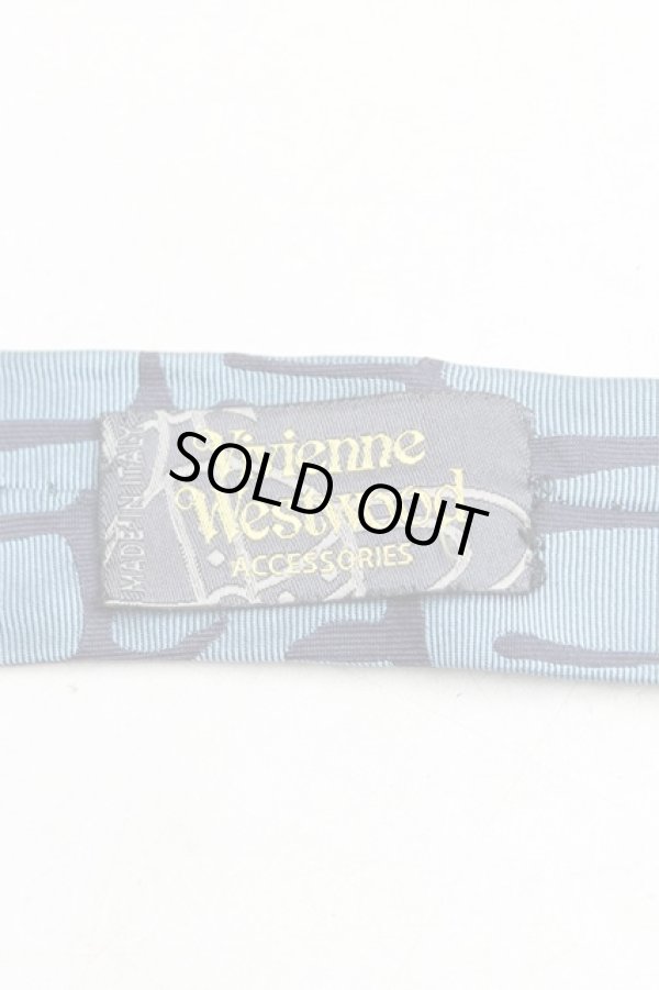 画像3: ヴィヴィアンウエストウッド MAN 中古 / ロゴptネクタイ  青ｘ紺  H-25-11-09-028-gd-OD-ZH (3)