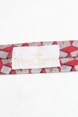 画像3: ヴィヴィアンウエストウッド MAN 中古 / スクエアオーブ刺繍ネクタイ  赤ｘシルバー  H-25-11-09-029-gd-OD-ZH (3)