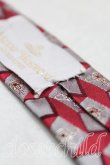 画像4: ヴィヴィアンウエストウッド MAN 中古 / スクエアオーブ刺繍ネクタイ  赤ｘシルバー  H-25-11-09-029-gd-OD-ZH (4)