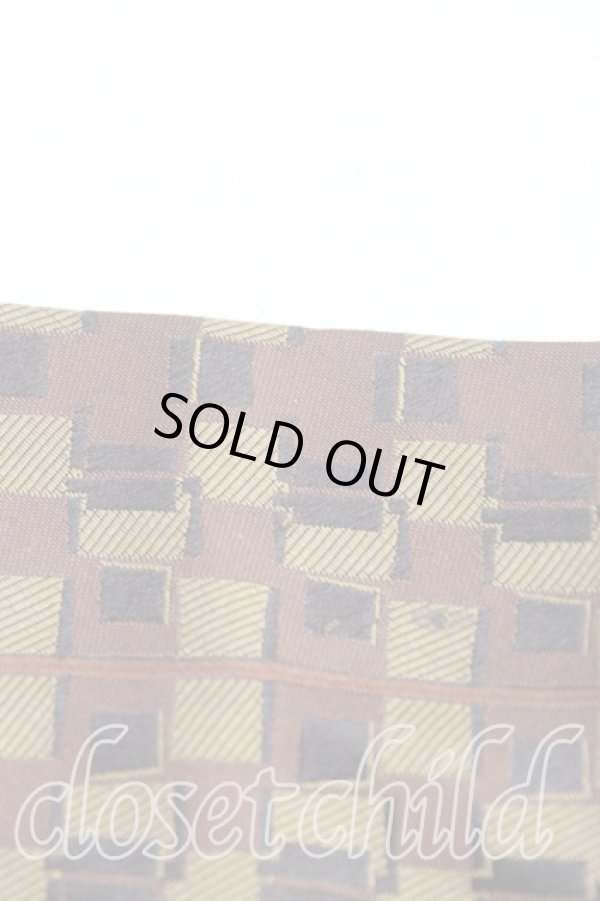 画像4: ヴィヴィアンウエストウッド MAN 中古 / オーブ刺繍ブロックチェックネクタイ  茶  H-25-11-09-030-gd-OD-ZH (4)