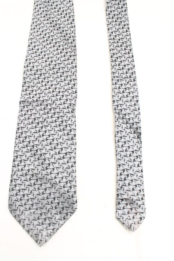 画像2: ヴィヴィアンウエストウッド MAN 中古 / オーブ総柄ネクタイ  シルバーｘ黒  H-25-11-09-031-gd-OD-ZH (2)