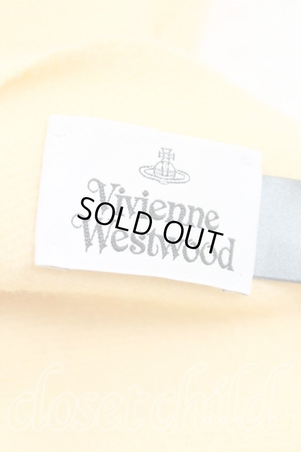 画像3: ヴィヴィアンウエストウッド 中古 / ロゴ刺繍ウールマフラー  黄色  H-25-11-09-033-gd-IN-ZH (3)