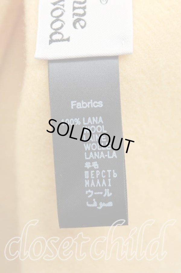 画像4: ヴィヴィアンウエストウッド 中古 / ロゴ刺繍ウールマフラー  黄色  H-25-11-09-033-gd-IN-ZH (4)