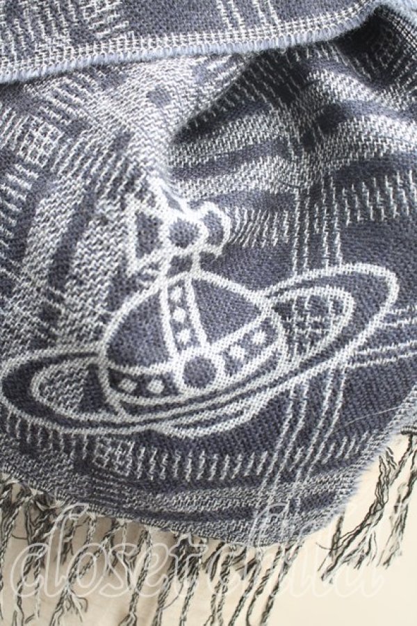 画像2: ヴィヴィアンウエストウッド 中古 / スターオーブマフラー  紺  H-25-11-09-034-gd-OD-ZH (2)