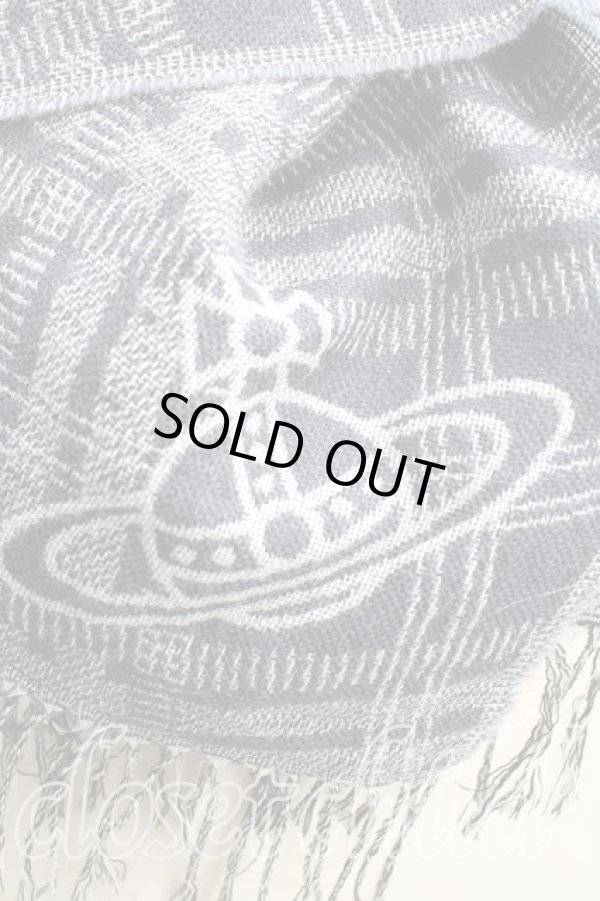 画像2: ヴィヴィアンウエストウッド 中古 / スターオーブマフラー  紺  H-25-11-09-034-gd-OD-ZH (2)