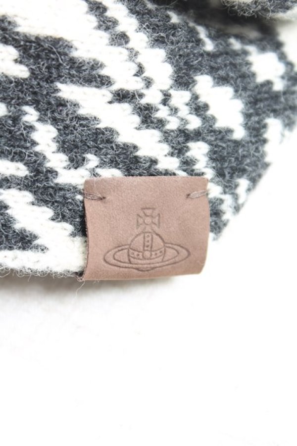 画像2: ヴィヴィアンウエストウッド 中古 / ブロケードフラワースヌード  黒ｘ生成  H-25-11-09-044-gd-OD-ZH (2)